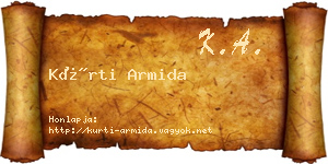 Kürti Armida névjegykártya